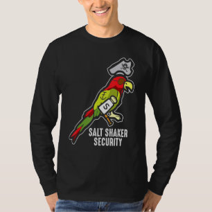 Salzstreuer Sicherheit Piratenkopf Papagei Konzert T-Shirt