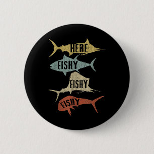 Salzwasser-Angeln Geschenkideen Lustig Vintage Hie Button
