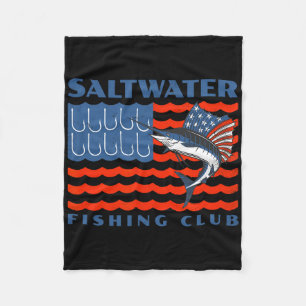Salzwasser-Anglerclub-Grafik 4. Juli Neuheit Fleecedecke