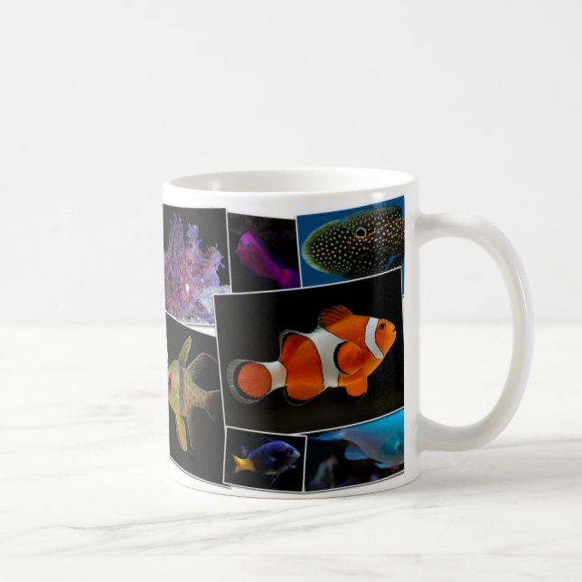 Salzwasser-Aquarium-Fisch-Tasse - 11oz Kaffeetasse (Rechts)