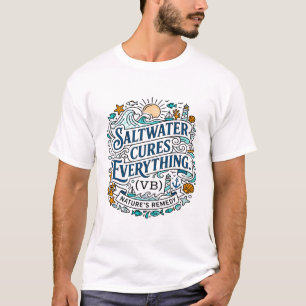 Salzwasser heilt alles Virginia Beach Ozean Wa T-Shirt