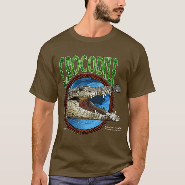 Salzwasser-Krokodil-T-Shirt T-Shirt (Vorderseite)