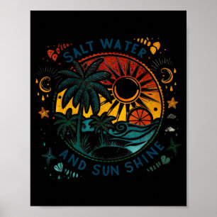 Salzwasser Muscheln Sonnenschein Sommer Strandlieb Poster