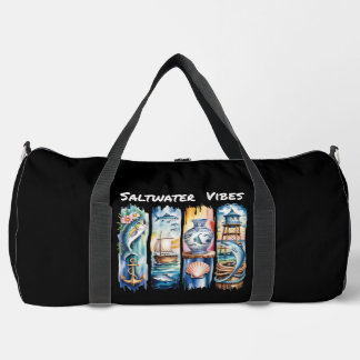Salzwasser-Vibes-Nautikpaneele Duffle Bag