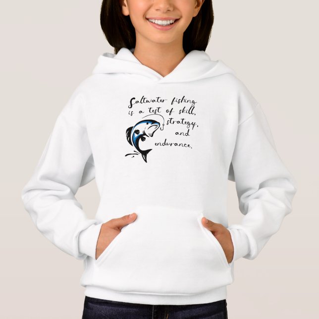 Salzwasserfischen. Hoodie (Vorderseite)