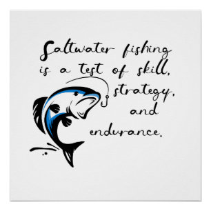 Salzwasserfischen. Poster