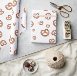 Salzweiche Wasserfarben Prätzelmuster Geschenkpapier