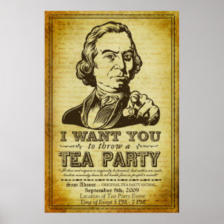 Sam Adams Tee Party Anpassbares Event Poster