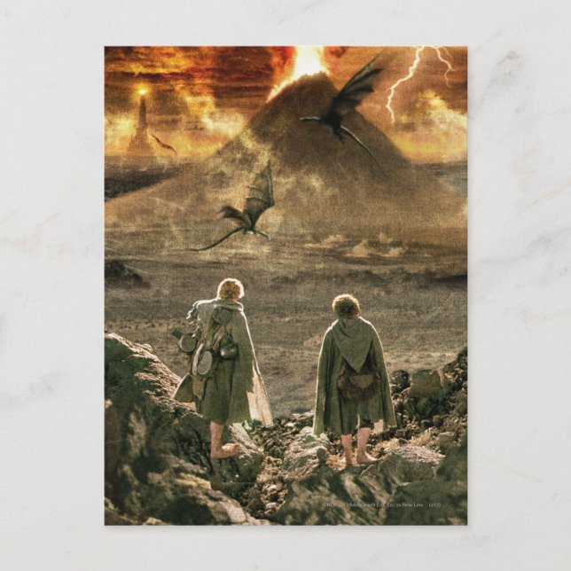 Sam and FRODO™ Approaching Mount Doom Postkarte (Vorderseite)