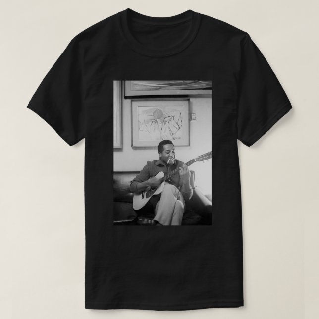 Sam Cooke Playing Guitar Classic T - Shirt (Design vorne)