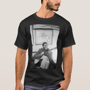 Sam Cooke Playing Guitar Poster T-Shirt