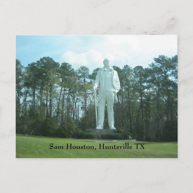 Sam Houston, Huntsville TX Postkarte (Vorderseite)