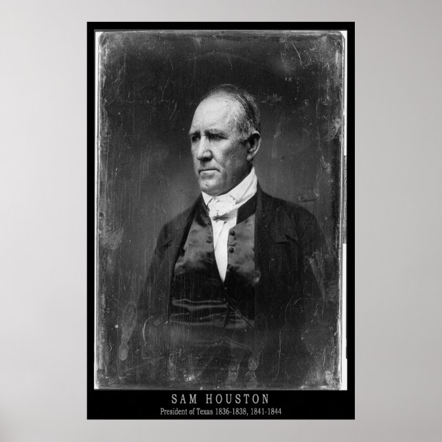 Sam Houston Portrait Poster (Vorne)