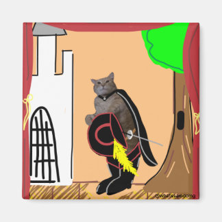 Sam Le Cat Foretting Seine Lines Magnet