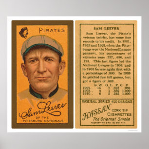 Sam Leever Pirates Baseball 1911 Poster