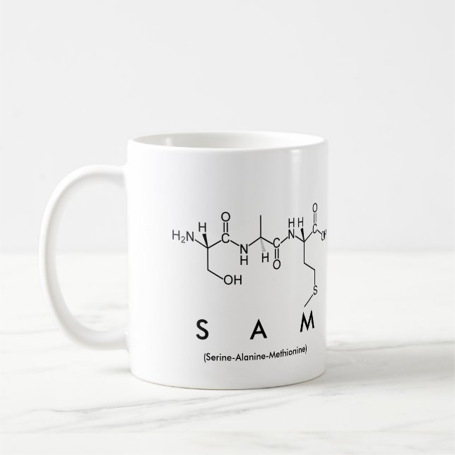 Sam-Peptidnamen-Tasse Kaffeetasse (Links)