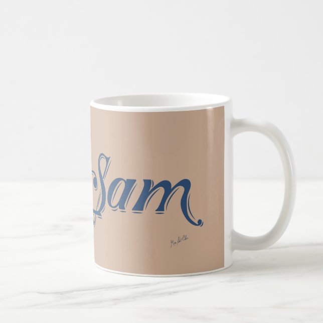 Sam - personalisierter Name Kaffeetasse (Rechts)