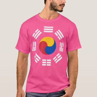 Sam Taegeuk Koreanisches Symbol mit Trigram verfär T-Shirt