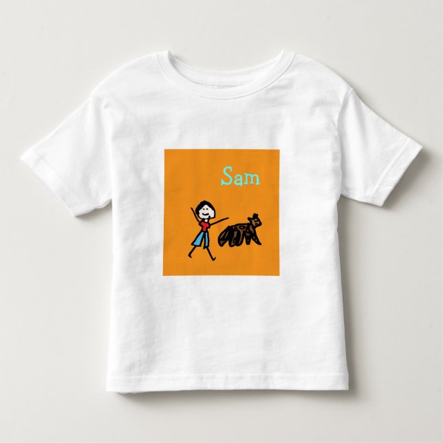 Sam und sein Hund - Maßgeschneidert Kleinkind T-shirt (Vorderseite)