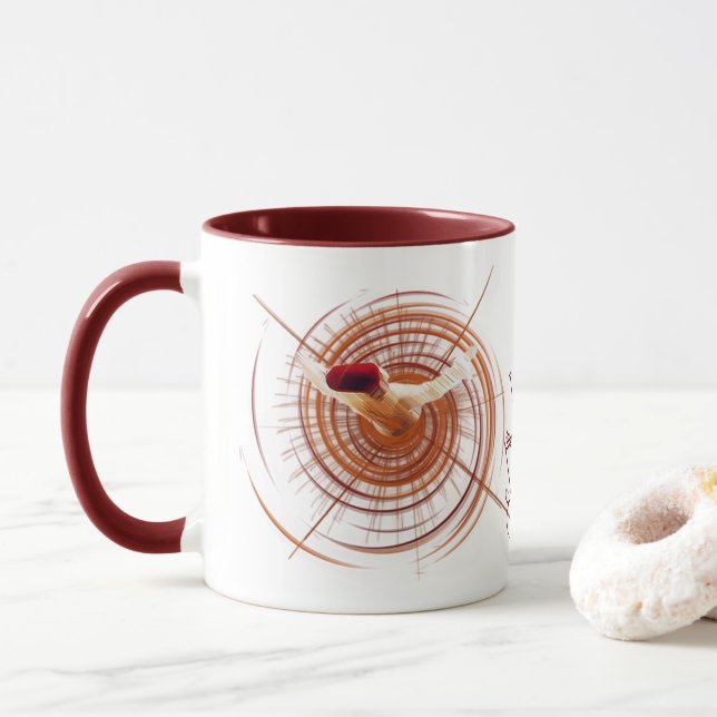 Sama-Tanz mit schönem Gedicht über die Liebe Tasse (Mit Donut)