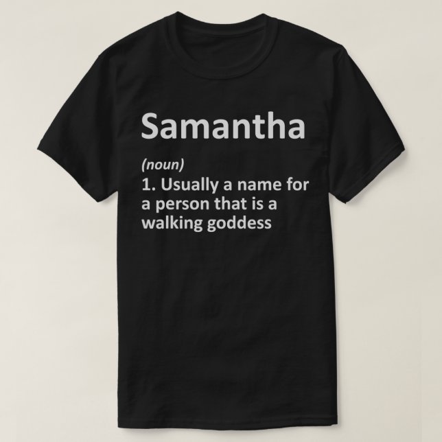 SAMANTHA Definition Personalized Funny Birthday Gi T-Shirt (Design vorne)