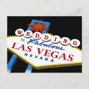 Samantha & Gary 2010 Las Vegas WEDDING Ankündigungspostkarte