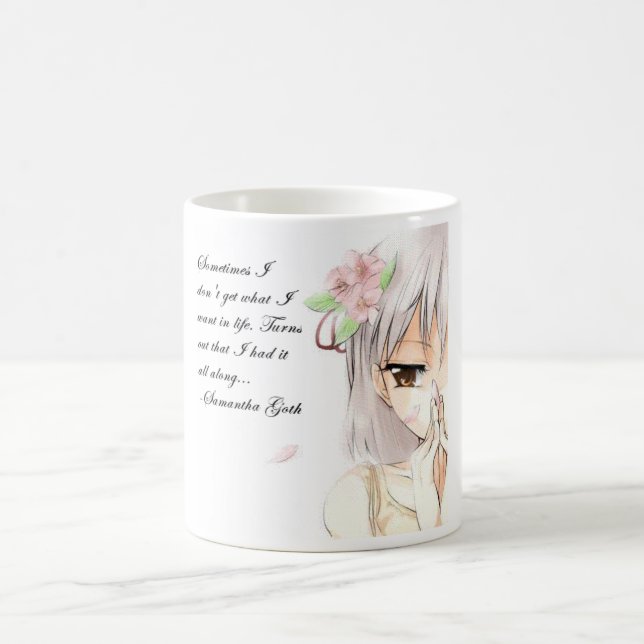 Samantha Goth Anime-Zitat-Tasse Kaffeetasse (Mittel)