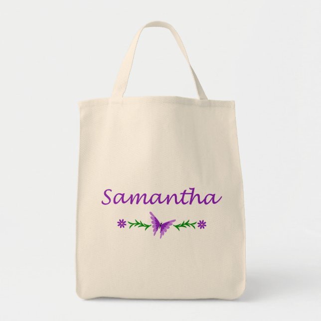 Samantha (lila Schmetterling) Tragetasche (Vorne)