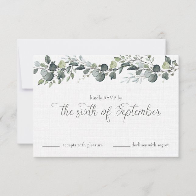 Samantha & Michael RSVP Card Einladung (Vorderseite)