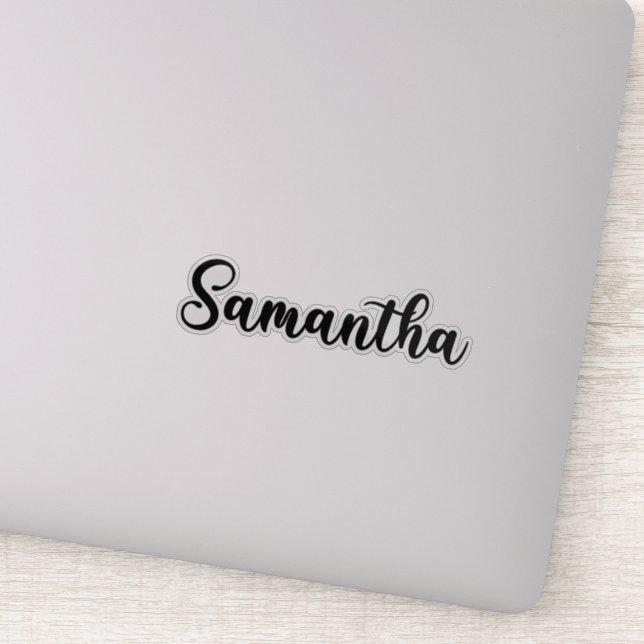 Samantha Name - Handgeschriebene Kalligrafie Aufkleber (Detail)