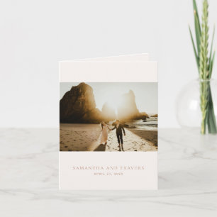 Samantha Tan Traditional Elegant Wedding Dankeskarte