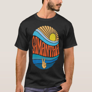 Samantha Vintag Sunset Samantha Groovy Gefärbte Kr T-Shirt