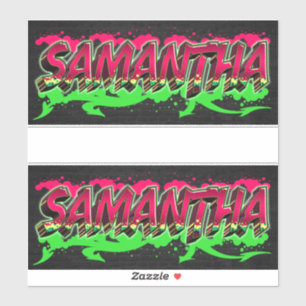 Samantha Vorname Name Graffiti Aufkleber Sticker