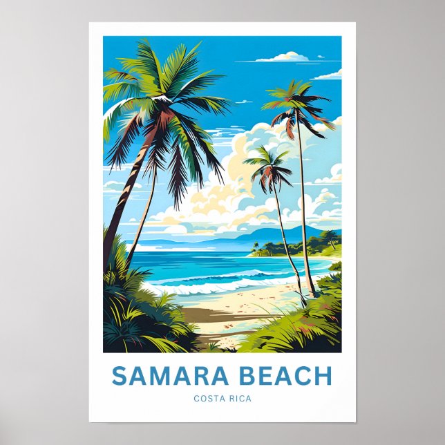 Samara Beach Costa Rica Reisen Print Poster (Vorne)