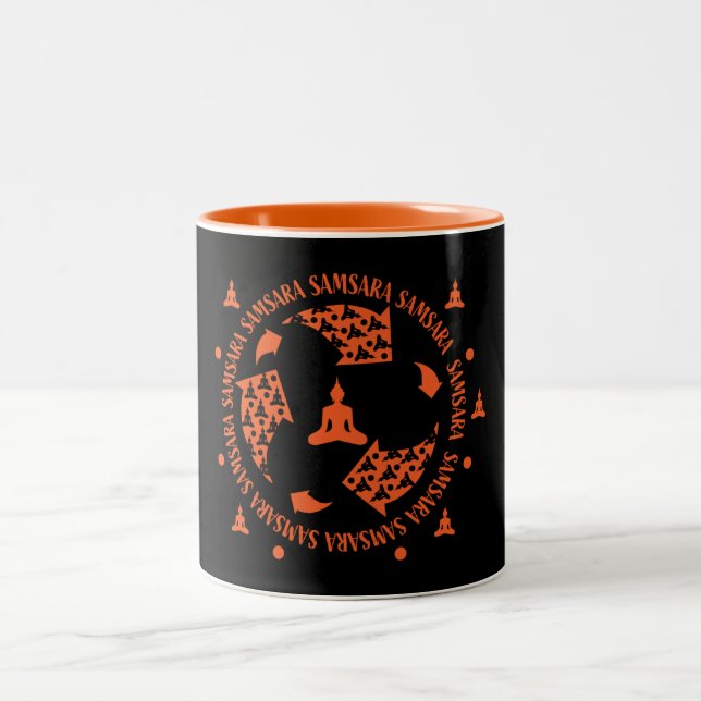Samara Buddhist - Nirvana-Buddhismus Zweifarbige Tasse (Mittel)