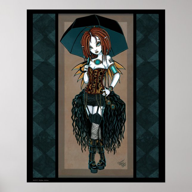 "Samara" Steampunk Cyber Fairy Poster (Vorne)