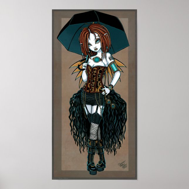"Samara" Steampunk Cyber Fairy Poster (Vorne)