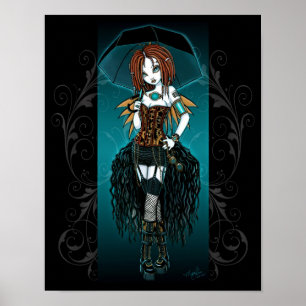 "Samara" Steampunk Cyber Fairy Poster