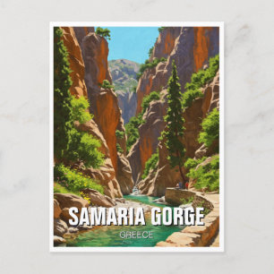 Samaria Gorge Kreta Griechenland Reisen Postkarte