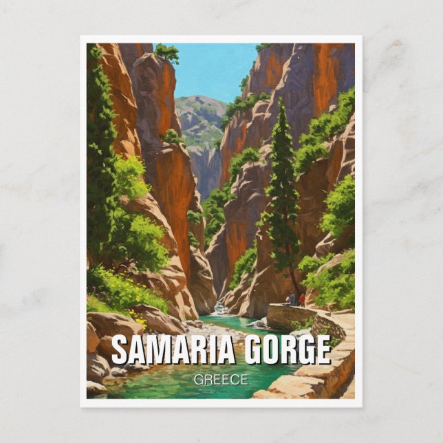 Samaria Gorge Kreta Griechenland Reisen Postkarte (Vorderseite)