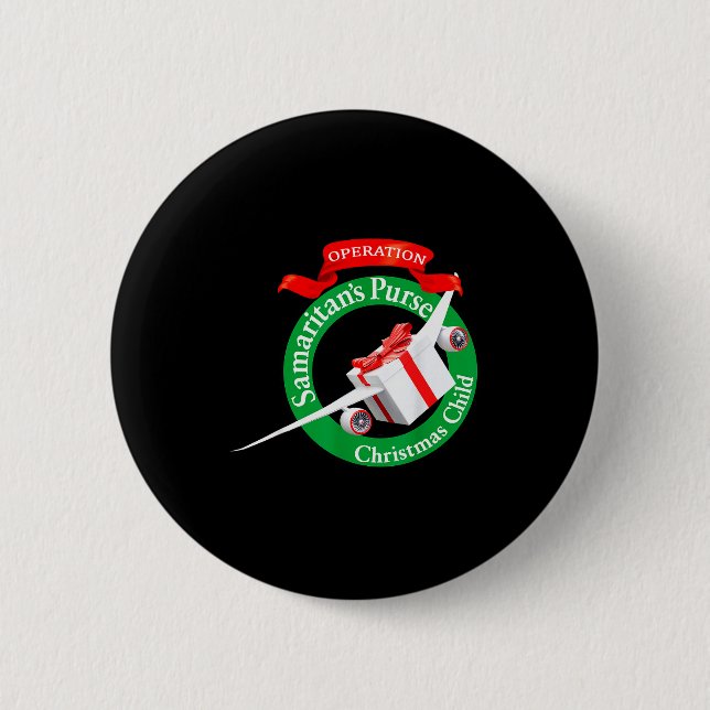 Samaritan's Purse Operation Christmas Child Funny  Button (Vorderseite)