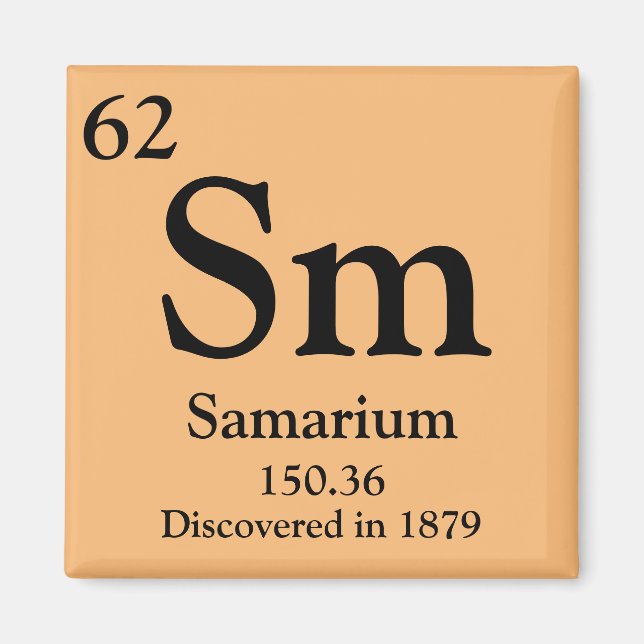 Samarium Periodic Table Magnet (Vorne)