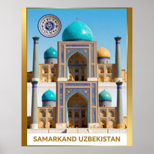 Samarkand Registan Usbekistan Reise Poster