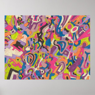 "Samba" 24x18 Abstrakt Poster