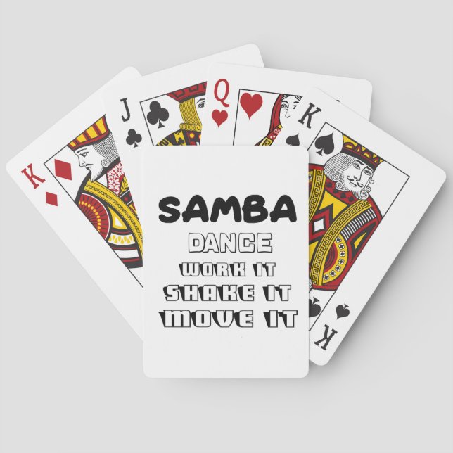 Samba Dance arbeitet es, schüttelt es, bewegt es Spielkarten (Rückseite)