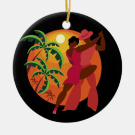 Samba/Flamenco-Tänzer Keramik Ornament