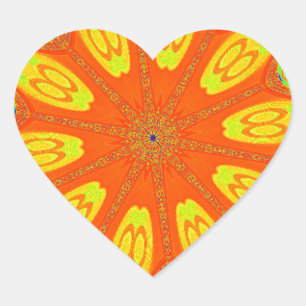 Samba Motif Art Print Herz-Aufkleber