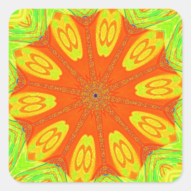 Samba Motif Art Print Quadratischer Aufkleber (Vorderseite)