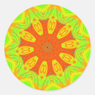 Samba Motif Art Print Runder Aufkleber