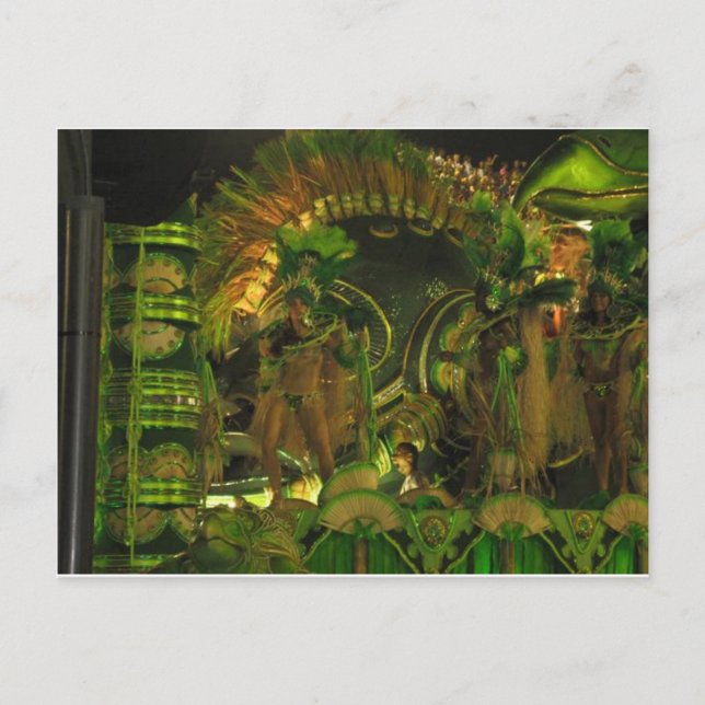 Samba tänzer in Carnaval in Rio Postkarte (Vorderseite)